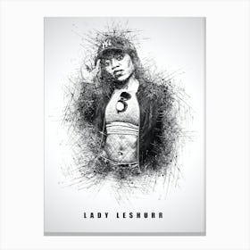 Lady Leshurr Rapper Sketch Canvas Print