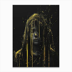 Gold Splatter 2 Canvas Print