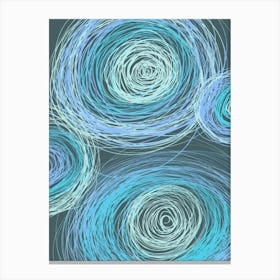 Blue Circles Canvas Print