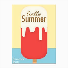 Hello Summer Party 6 Canvas Print