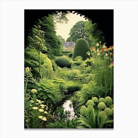 Hidcote Manor Garden United Kingdom Henri Rousseau Style 1 Canvas Print