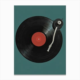 Leonardo Lightning Xl Minimalistic Illustration Of A Vinyl Rec 3 4 Topaz Standard V2 4x Canvas Print