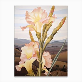 Gladiolus 2 Flower Painting Canvas Print