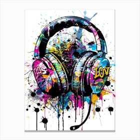 Headphone Canvas Print