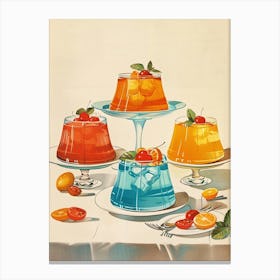 Fruity Jelly Vintage Cookbook Illustration Canvas Print
