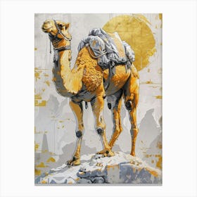 Camel Precisionist Illustration 2 Canvas Print