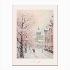 Dreamy Winter Painting Poster Vienna Austria 3 Canvas Print