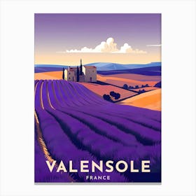 Valensole France Retro Travel Canvas Print