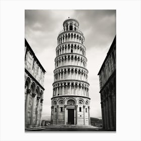 Pisa, Italy,  Black And White Analogue Photography  4 Canvas Print