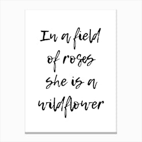 In A Field Of Roses Canvas Print