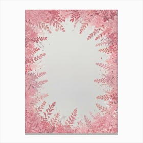 Pink Floral Frame Canvas Print