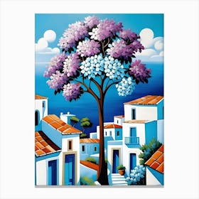 Tree In The Village Canvas Print