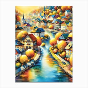 Vintage Style Dream City AI Canvas Print