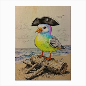 Pirate Bird 6 Canvas Print