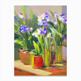 Aspidistra 3 Impressionist Painting Plant Canvas Print