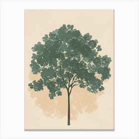 Linden Tree Minimal Japandi Illustration 1 Canvas Print