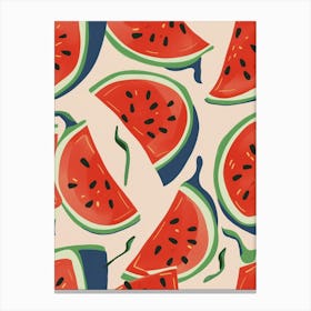 Watermelon Pattern Illustration 1 Canvas Print