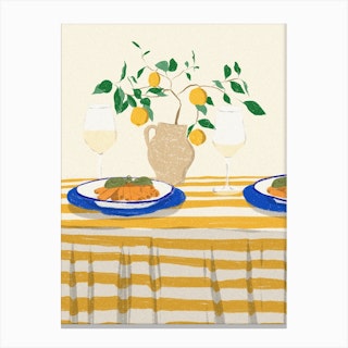  Italian Lunch Canvas Print