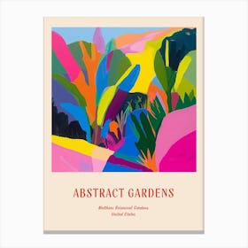 Colourful Gardens Matthaei Botanical Gardens Usa 4 Red Poster Canvas Print