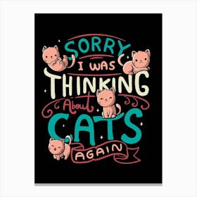 Thinking About Cats Canvas Print