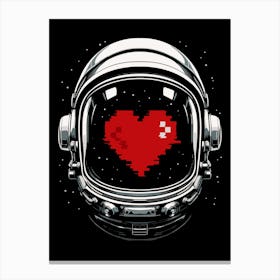 Astronaut Love Space Canvas Print