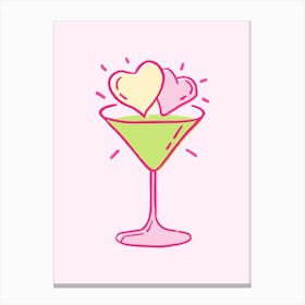 Love Martini Canvas Print