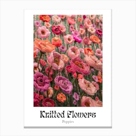 Knitted Flowers Poppies 3 Canvas Print