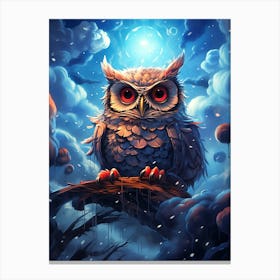 Owl In The Sky Canvas Print