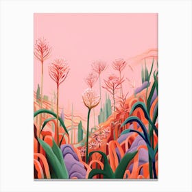 Boho Wildflower Painting Ramps Allium 3 Canvas Print