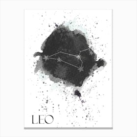 Leo Zodiac Sign - paint splat constellation Canvas Print