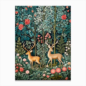 Deer In The Forest Canvas Print