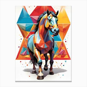 Polygonal Horse Canvas Print