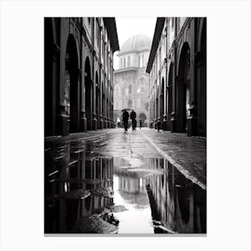 Bologna, Italy,  Black And White Analogue Photography  2 Canvas Print
