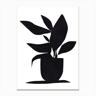 Noir Plant Canvas Print