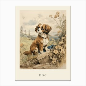 Beatrix Potter Inspired  Animal Watercolour Dog Canvas Print