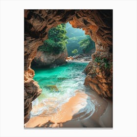 Cave On The Beach 4 Canvas Print