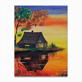 House By The Lake Canvas Print