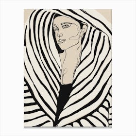 Striped Coat Canvas Print