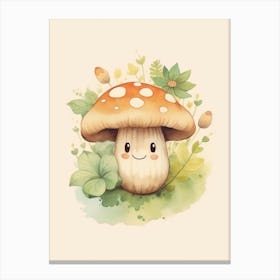 Cute Mushroom Nursery 8 Canvas Print
