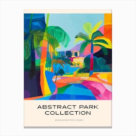 Abstract Park Collection Poster Emancipation Park Kingston Jamaica Canvas Print