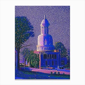 Meridian, City Us  Pointillism Canvas Print