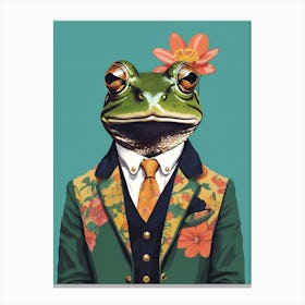 Frog In A Suit (17) Canvas Print
