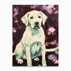 A Labrador Retriever Dog Painting, Impressionist 2 Canvas Print