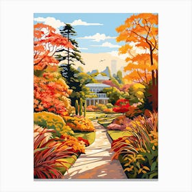 Huntington Library, Art Collections, And Botanical Gardens, Usa In Autumn Fall Illustration 3 Canvas Print