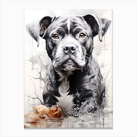 Contemporary Bulldog Art Print Canvas Print
