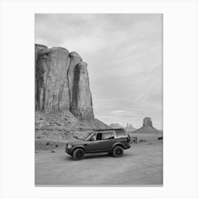 Monochrome Monument Valley V on Film Canvas Print