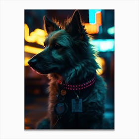 Neon Dog 3 Canvas Print