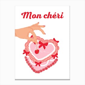 Mon Chéri,Cherry Cake Canvas Print