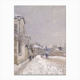 A Winter Scene In Paris Wall Art Print Canvas Print