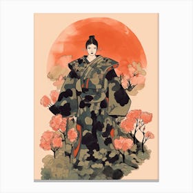Female Samurai Onna Musha Illustration 6 Canvas Print